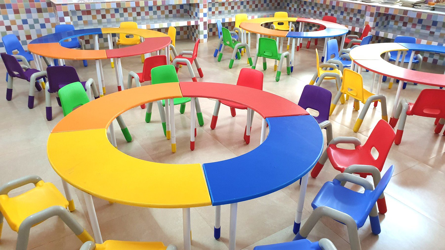 A STEELwud kindergarten activity room in use
